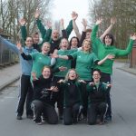 Boßeln, Bezirksklasse Frauen I, Saison 2015/2016, 05.03.2016, KBV "Vörut" Mambrug - KBV "Freesenholt" Utarp/Schweindorf, Utarper Jubel nach der vorzeitigen Meisterschaft in der Bezirksklasse